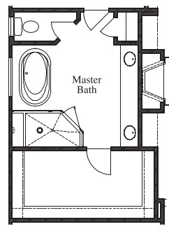 Large Mudset Shower at Master Bath